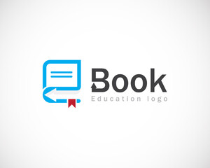 Fototapeta premium book logo creative concept arrow up education icon sign symbol