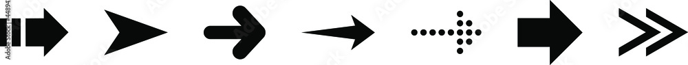 Poster set of black vector arrows. arrows icon. arrow vector icon. arrows vector collection.