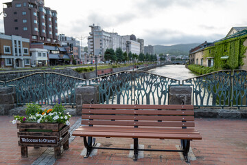 北海道小樽市の駅や運河周辺の風景 Scenery around stations and canals in Otaru, Hokkaido.