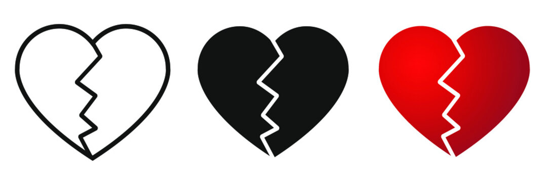 shattered heart clipart free