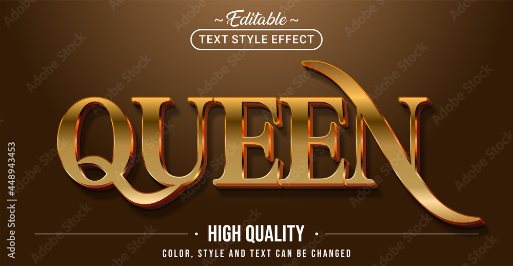 Poster Editable text style effect - Queen text style theme.