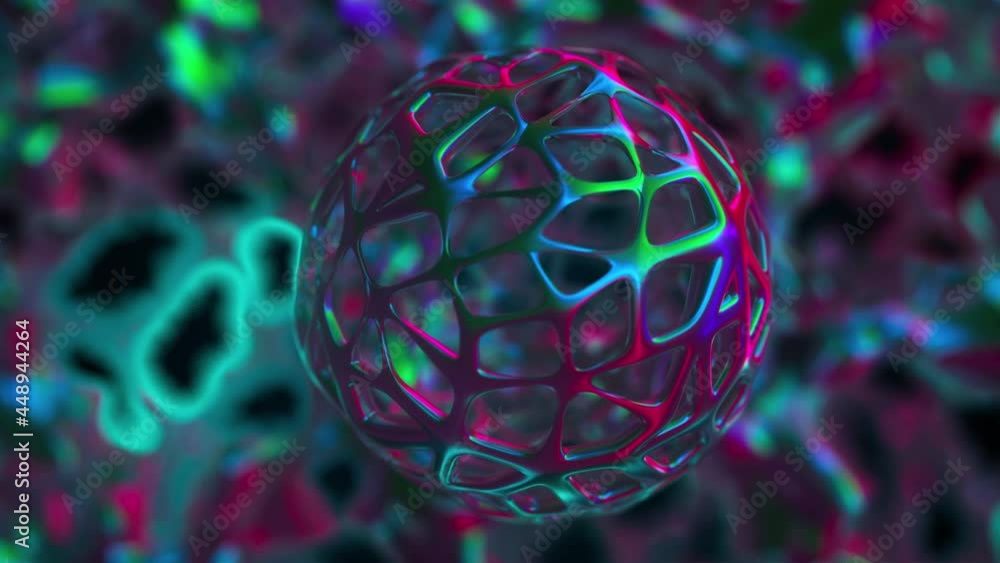 Poster rainbow glass composition, 3d rendering. computer generated abstract background.