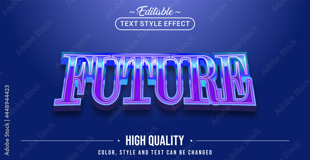 Poster Editable text style effect - Tech Future text style theme.
