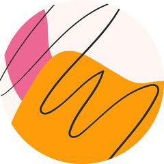 Highlights cover, posts and stories for social media, Vector illustration, boho, minimalism