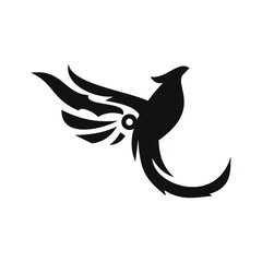 Obraz na płótnie Canvas phoenix bird black logo 