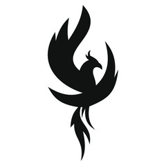 phoenix bird black logo 