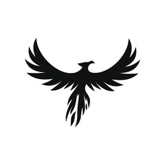 Obraz premium phoenix bird black logo 