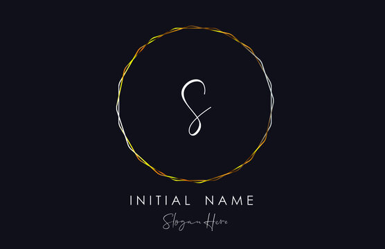 Stylish and Elegant luxurious logo of letter S with golden polygon and dark blue background for company name or initial name.