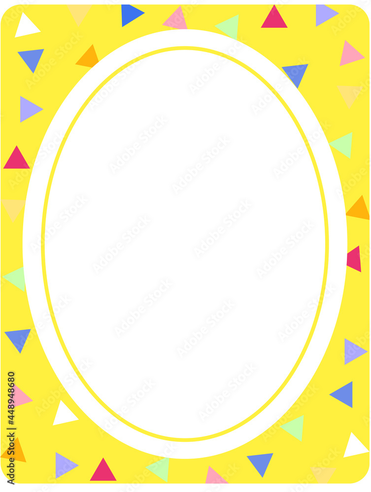 Poster empty oval shape banner template