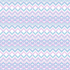 Pastel Christmas Fair Isle Seamless Pattern Background