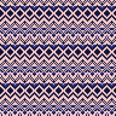 Pastel Christmas Fair Isle Seamless Pattern Background
