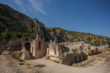 Rock tombs and the Demre-Mira Theater