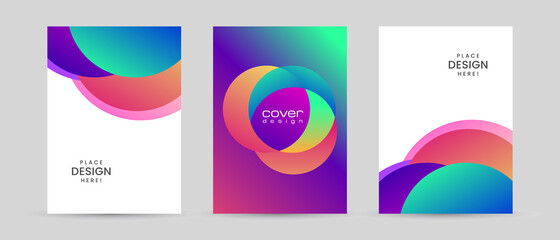 colorful cover design template abstract fluid background