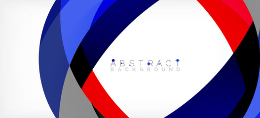 Color circle shapes, minimal geometric background. Trendy dynamic composition. Vector Illustration For Wallpaper, Banner, Background, Landing Page