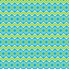 Yellow Christmas Fair Isle Seamless Pattern Background