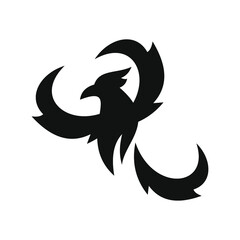 phoenix bird black logo 