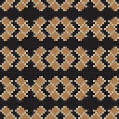 Brown Argyle Seamless Pattern Background