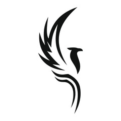 phoenix bird black logo 