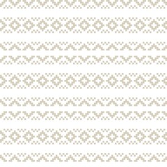 Brown Christmas Fair Isle Seamless Pattern Background