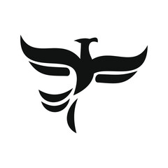 phoenix bird black logo 