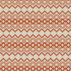 Brown Christmas Fair Isle Seamless Pattern Background