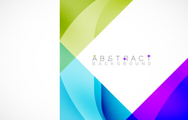 Minimal background. Abstract square shape with round corners created with wavy forms. Vector Illustration For Wallpaper, Banner, Background, Landing Page