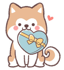 秋田犬とチョコレート