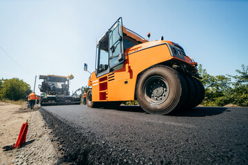 Road service repairs the highway