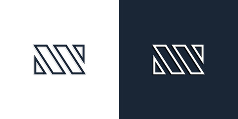 Abstract line art initial letters NN logo.