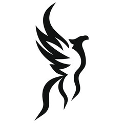 phoenix bird black logo 