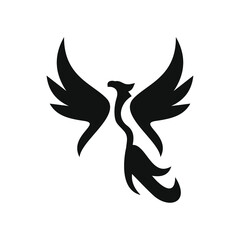 phoenix bird black logo 