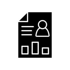 CV icon vector set. Resume illustration sign collection. user data user data.