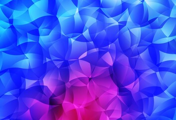 Light Pink, Blue vector triangle mosaic template.