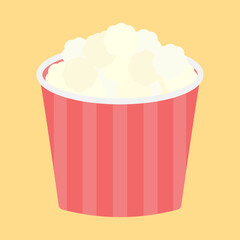 シンプルでかわいいポップコーンのイラスト