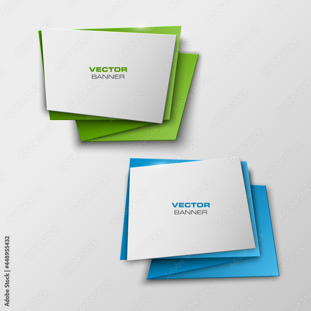 Poster 2 Vector banner with a glass surface for your business titles. Abstract background. Eps 10 vector file.