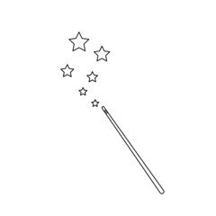 Magic wand vector icon