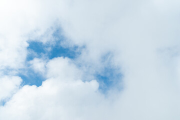 雲が多めの青空