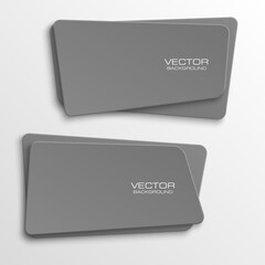 Design shape Origami vector banner. The original form as two squares with rounded corners, overlapping. The flat image. Vector graphics