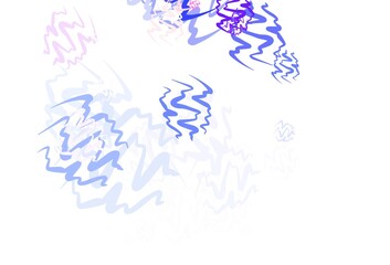 Light Pink, Blue vector background with bent lines.