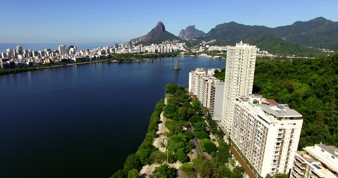 Rio de Janeiro, Rodrigo de Freitas lagoon, Brazil.