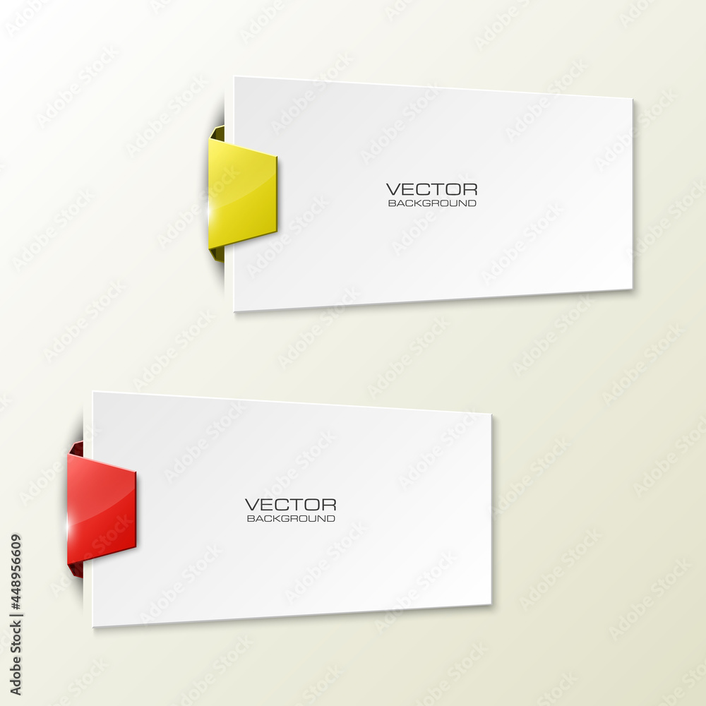 Poster vector abstract banner. the two original rectangular form. the flat image. advertising design shape.