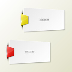 Vector abstract banner. The two original rectangular form. The flat image. Advertising Design shape. Vector label tag.