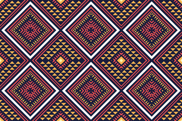 Geometric ethnic oriental ikat pattern traditional Design for background,fabric,wrapping,clothing,wallpaper,Batik,carpet,embroidery style.