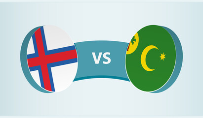 Faroe Islands versus Cocos Islands, team sports competition concept.