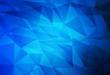 Obraz premium Dark BLUE vector polygon abstract background.