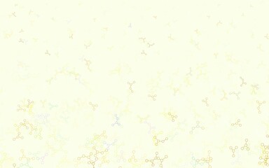 Light Green, Yellow vector template with artificial intelligence structure.