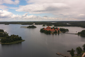 The picture shows Trakai castle.