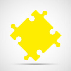 Puzzle piece icon. Abstract background. illustration