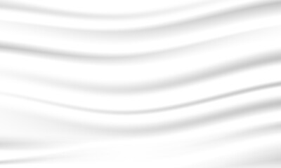 Obraz premium Premium Abstract Background Elegant white fabric pattern in white and gray tones. Simple textured gradient design. Waves overlap with modern concepts. space for textbooks, Website Banner Illustration