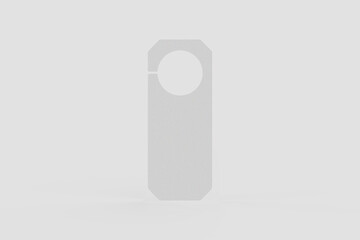 door hangers isolated on white background. Door hanger mockup. 3d illustration